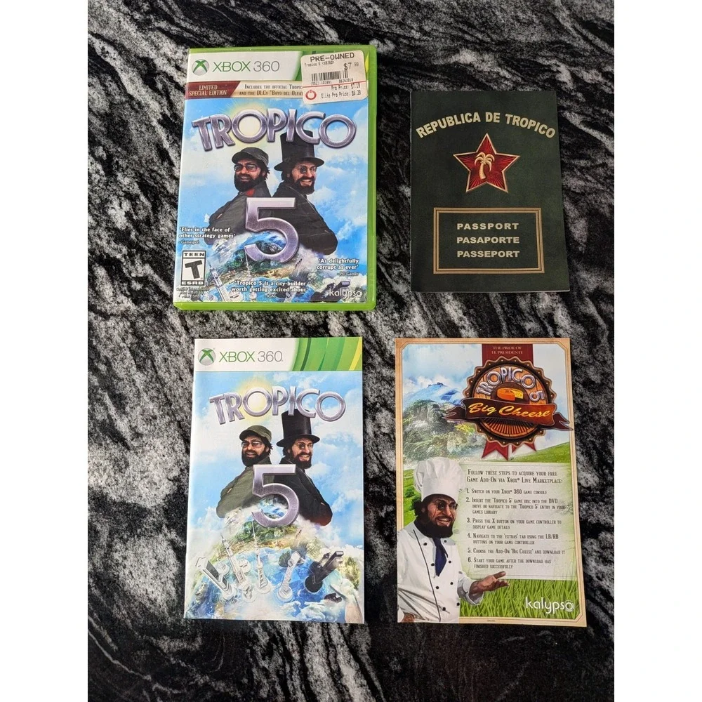 Tropico 5 -- Limited Special Edition (Microsoft Xbox 360) Manual Passport TESTED